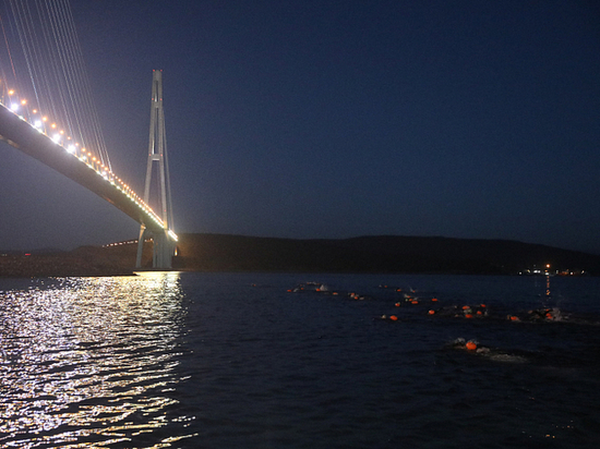 Необычный заплыв под мостом на остров Русский устроили 200 человек