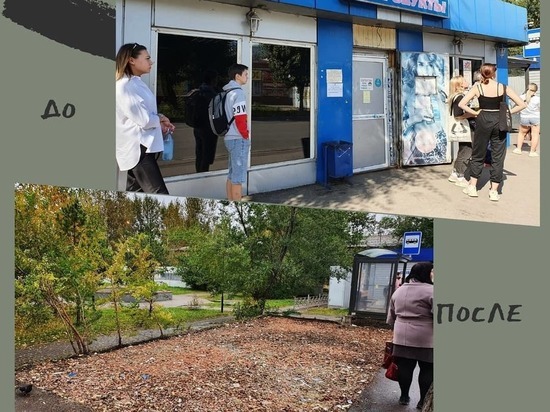 «Какое счастье!»: еще один алкопавильон демонтировали в Ленинском районе Красноярска