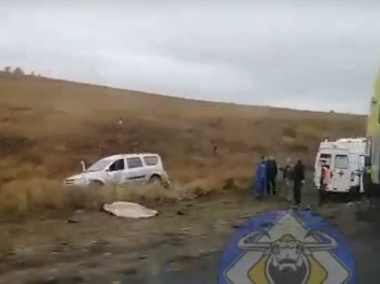 Водитель погиб, пассажир пострадала в слетевшей с трассы Lada в Забайкалье