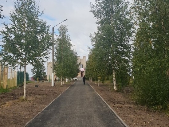 В Новой Вилге отремонтировали пешеходную дорожку за 1,2 млн рублей