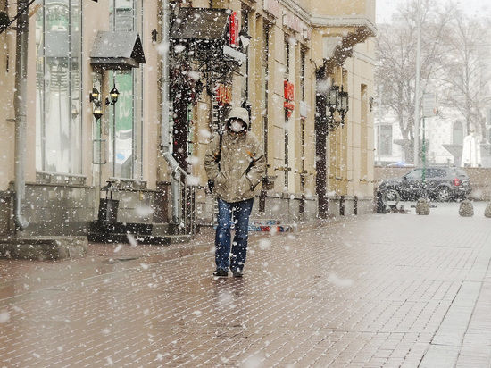 Первый Снег В Городе Фото