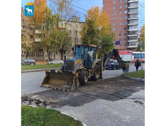 В Йошкар-Оле ремонтируется улица Герцена