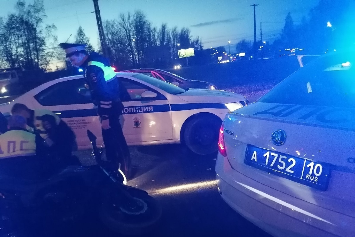 Погоня ДПС за мопедом