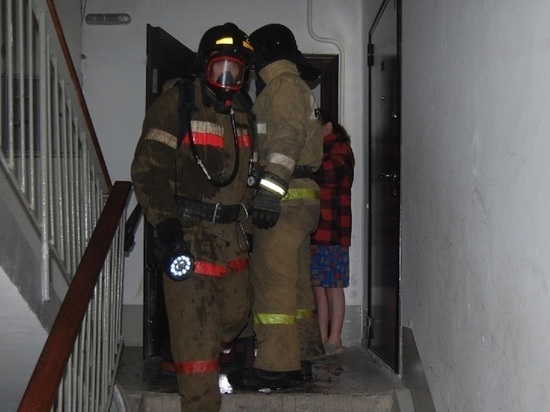 Кемеровские пожарные вывели семь человек из горящей многоэтажки