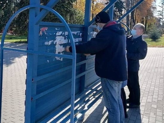 В Курске от рекламы освободили более 300 столбов и остановок