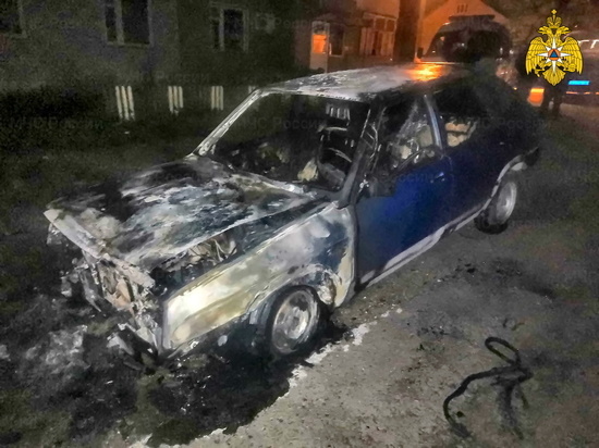 В Смоленском районе ночью загорелись два автомобиля