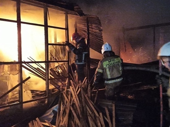 Ликвидирован крупный пожар на пилораме возле Екатеринбурга