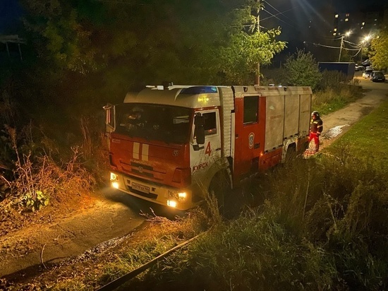 В Курской области за сутки сгорели гаражи с автомобилем и баня