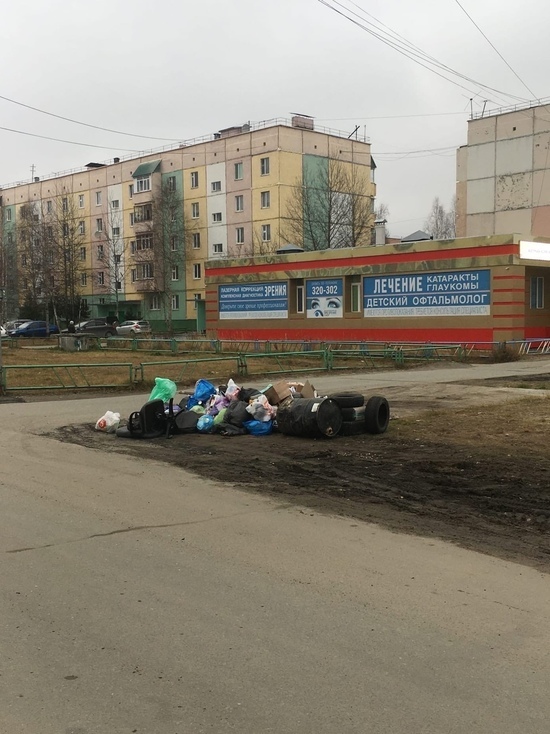 Ямальцы устроили свалку на месте убранных мусорных баков в Ноябрьске