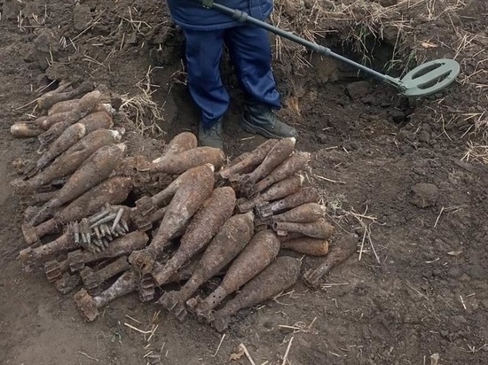 Под Курском нашли и обезвредили огромный боезапас мин времен войны
