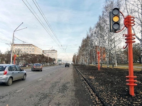 Новый светофор появился на проспекте Октябрьский в Кемерове
