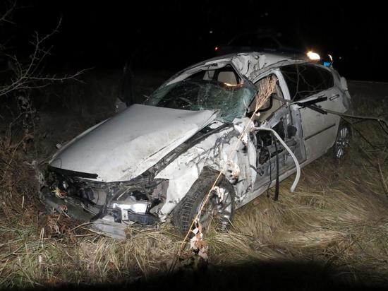 Nissan Fuga улетел в кювет в Чувашии, водитель погиб