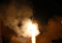 С космодрома Байконур запустили ракету «Союз», разрисованную под хохлому
