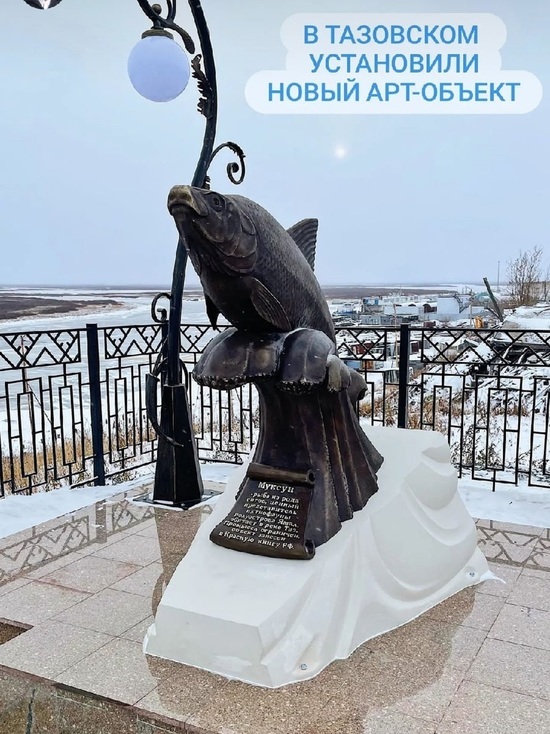 Потереть и загадать желание: памятник муксуну появился в Тазовском