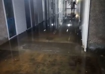 В Белгороде сняли видео, на котором запечатлен затопленный подземный переход на остановке "Сокол"