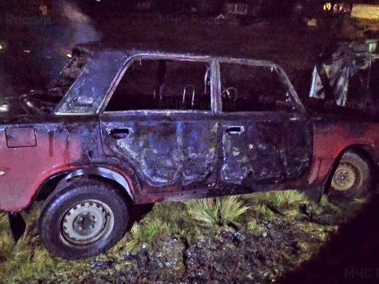 В Смоленске на набережной выгорел автомобиль