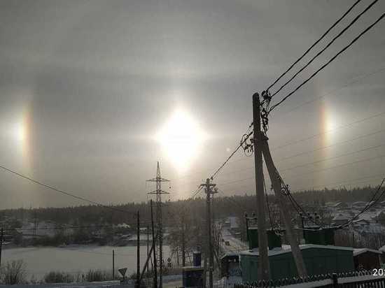 Кузбассовцы наблюдали "зимнюю радугу" вокруг солнца