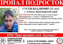 В Ачинске Красноярского края сотрудники полиции разыскивают 12-летнего подростка. Несовершеннолетний пропал без вести 5 ноября.