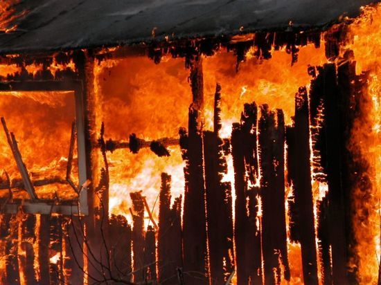 Частный дом на площади почти 40 квадратных метров сгорел в Тосненском районе