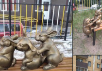 Накануне жители Улан-Удэ выясняли, куда делась скульптура зайцев из двора жилого дома № 44 по улице Жердева