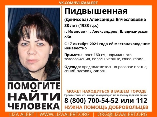 В Ивановской области ищут женщину в розовом платье и пуховике