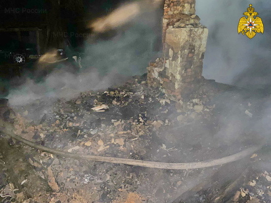 В Барсуках у смолян сгорели дом и сарай, но пожарные спасли машину