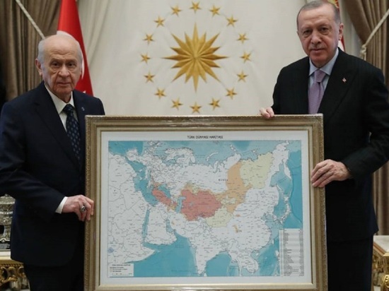 «Россия сойдет с ума»: турки отреагировали на карту Эрдогана