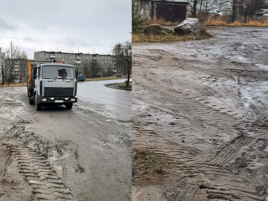 Жители района Петрозаводска пожаловались на убитую дорогу до сетевого магазина