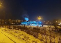 В Чите на улице Карла Маркса горел памятник-паровоз