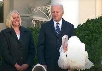 Президент США Джо Байден публично помиловал индеек Желе и Арахисовое Масло в преддверии Дня благодарения согласно американской традиции