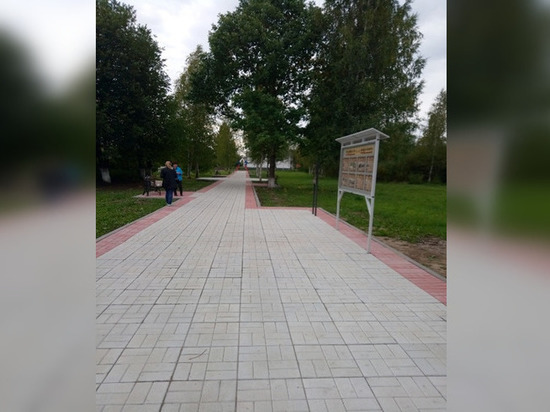 Закончено благоустройство сквера Победы в Новгородской области