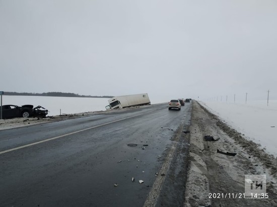 В Татарстане в лобовом столкновении с фурой погиб водитель легковушки
