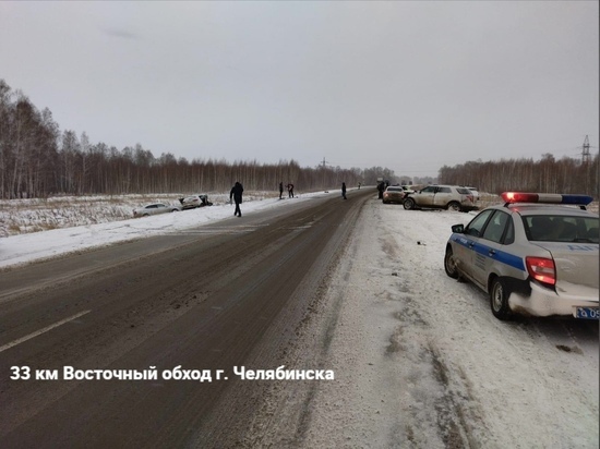 На трассах Челябинской области во время снегопада произошло три крупных ДТП