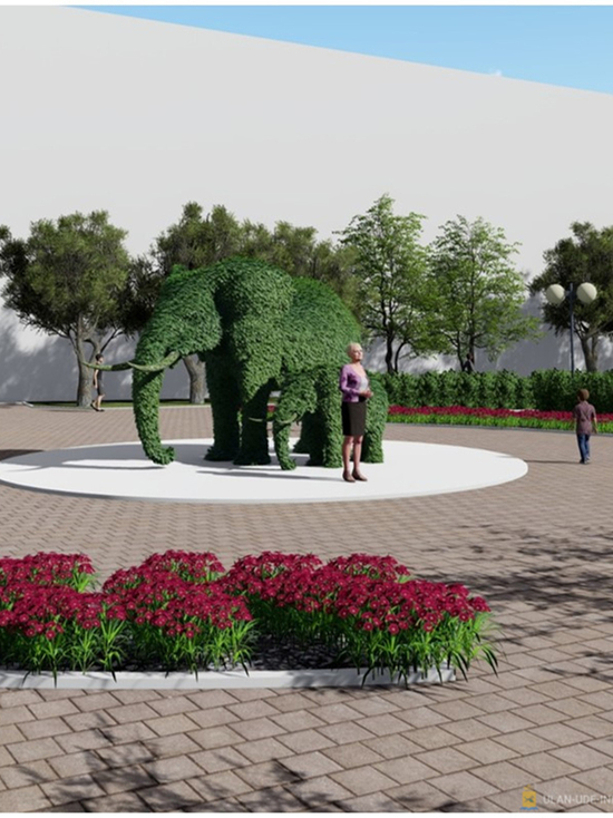 В обновленном сквере в Улан-Удэ появятся скульптуры слона и слоненка