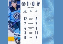 Первый период матча хоккейных клубов «Сибирь» и «Сочи», который только что завершился в Новосибирске, был отмечен единственным голом новосибирца Александра Шарова.
