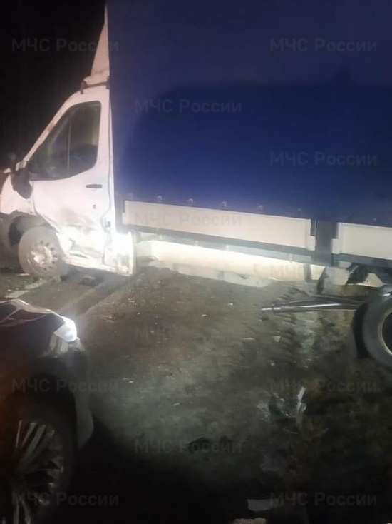 На М-3 в Калужской области Lada выехала на встречку и врезалась в грузовик