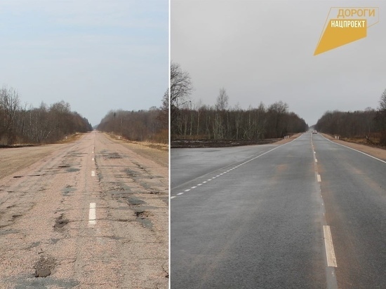 Дорогу «Шимск – Феофилова пустынь» в Псковской области отремонтировали досрочно
