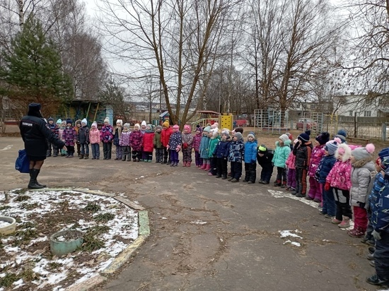 В Тверской области провели занятие по ПДД для малышей детского сада