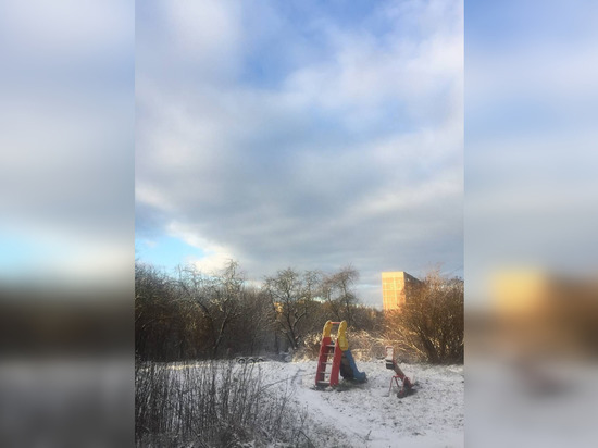 В Калининграде выпал первый снег