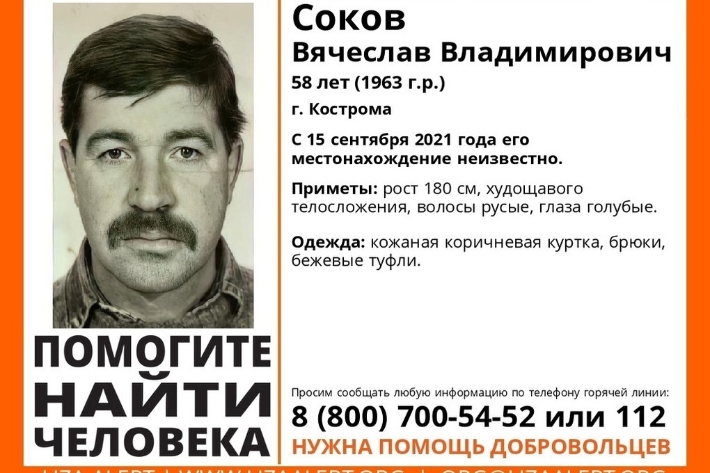 Костромские поисковики продолжают поиски мужчины, пропавшего полтора месяца назад
