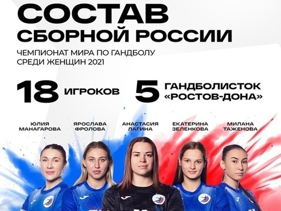 Восемь гандболисток «Ростов-Дона» вызваны в свои сборные на чемпионат мира
