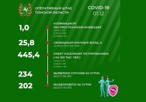 По информации оперативного штаба Томской области за минувшие сутки в регионе выявлено 234 случая COVID-19, и, таким образом, общее число заболевших с начала эпидемии составляет 56 082.