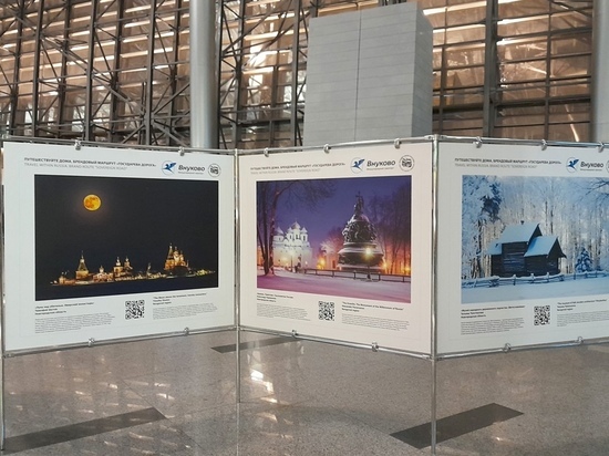 Фотографии Новгородской области украсили московский аэропорт