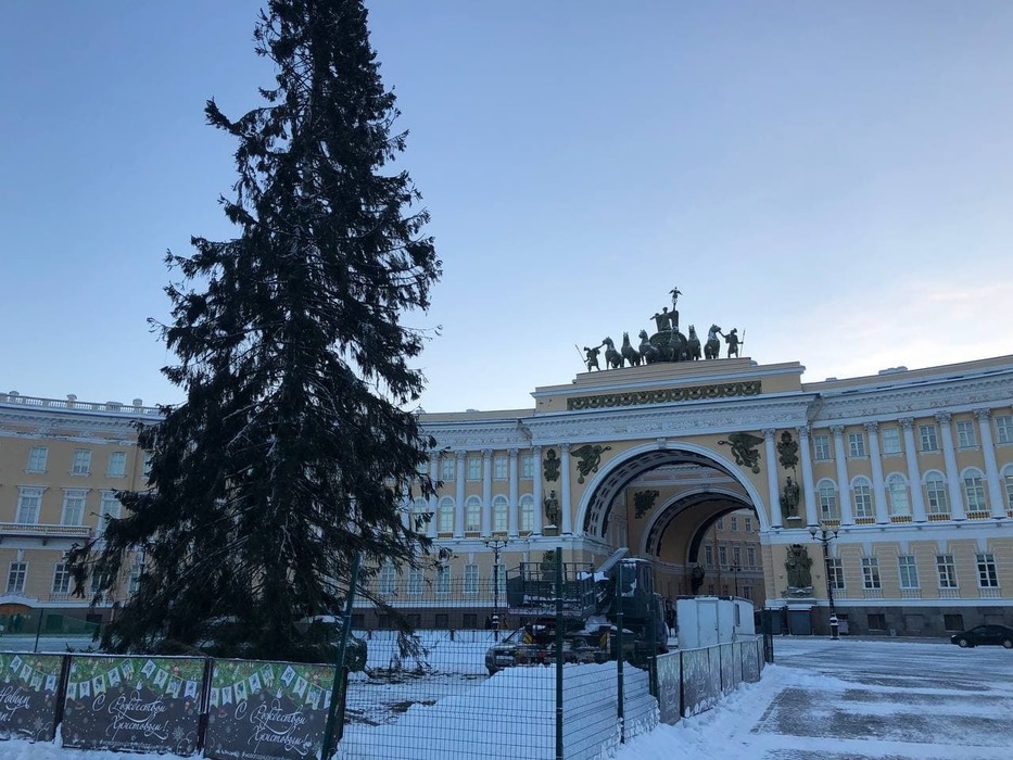 Как выглядит главная новогодняя елка на Дворцовой площади