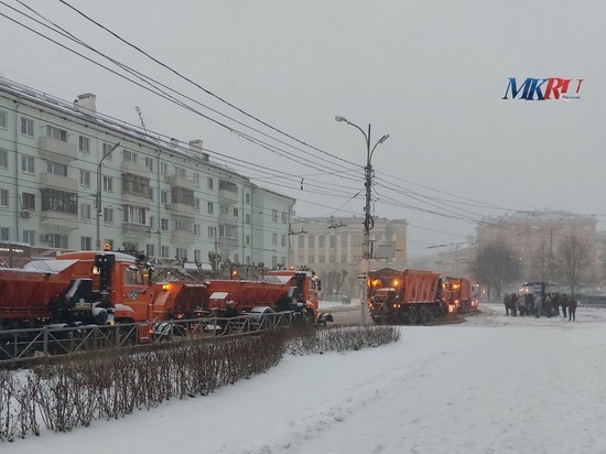 За сутки с улиц Рязани убрали более 352 кубометра снега