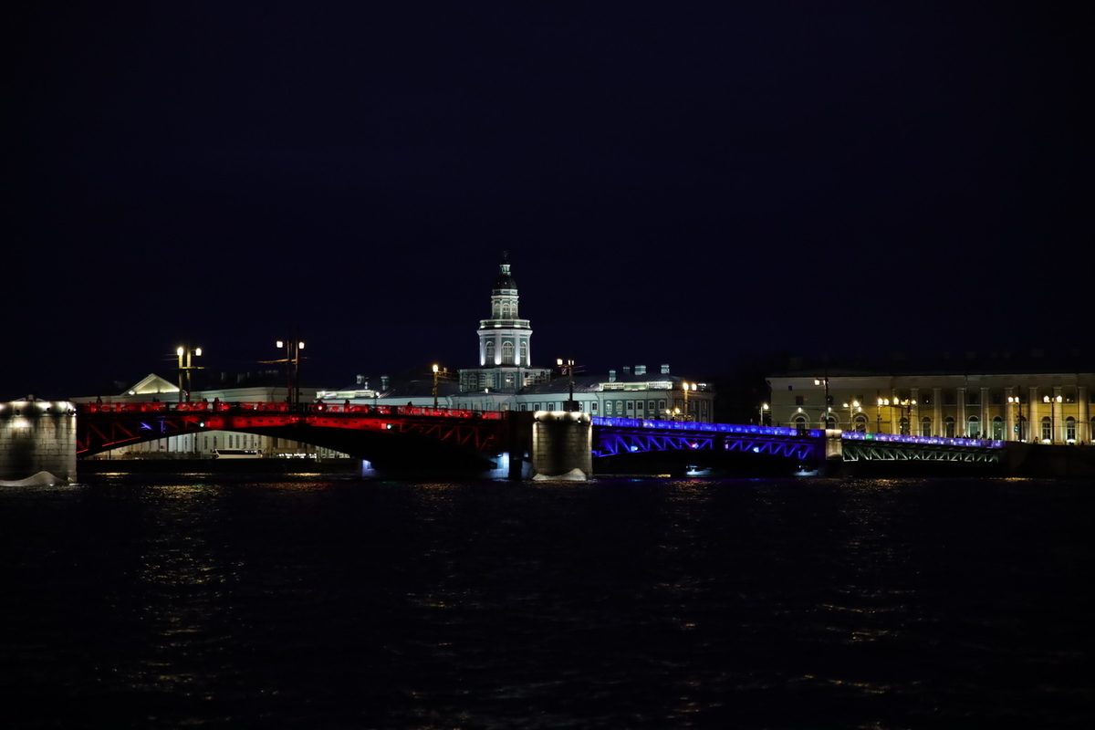 мосты ночью в санкт петербурге