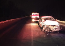 14 декабря на автодороге «Вятка» водитель «Рено» пострадал при столкновении с «Киа».