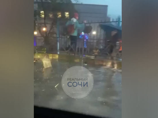 В Сочи из-за дождя начались очередные подтопления