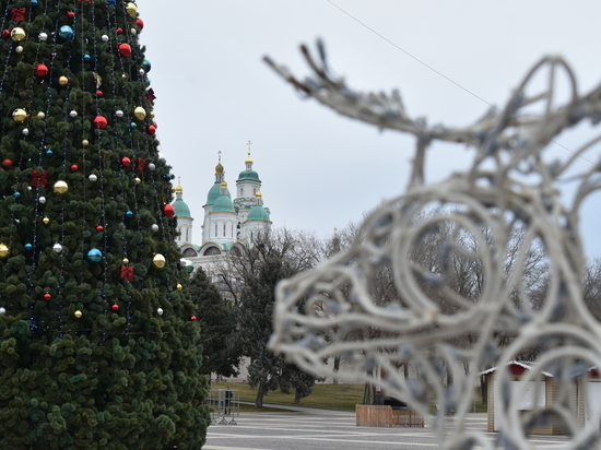 В Астрахани на городской елке зажгут новогодние огни