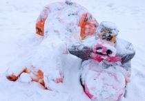 В Лесосибирске Красноярского края вандалы разрушили снежные фигуры тигра и быка, которые символизировали 2021 и 22 год
